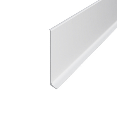 Плинтус алюминиевый накладной ПАС-3817 АЛЮПРО белый глянец 60х10х2500 мм 