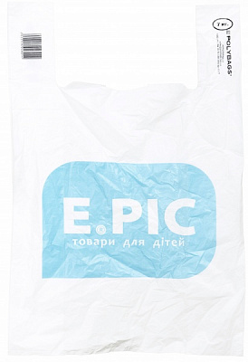Пакет-майка Epic био-пак из крахмала 7 кг 400x600 мм 1 шт.