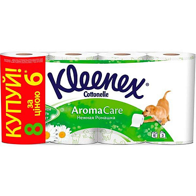 Туалетная бумага Kleenex Ромашка 6+2 шт
