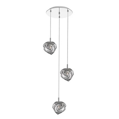 Світильник підвісний Zuma Line ROCK 3xG9 сірий