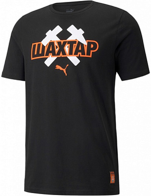 Футболка Puma FCSD FtblCore Wording Tee 76412202 р.XL чорний
