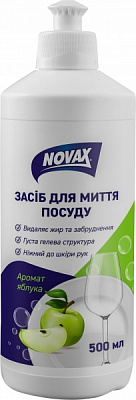 Средство для ручного мытья посуды Novax Яблоко 0,5л