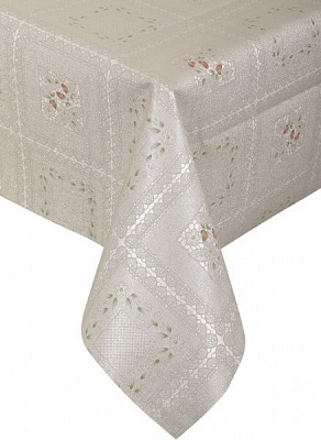 Скатерть Клетка 137x240 см металлик Dariana 