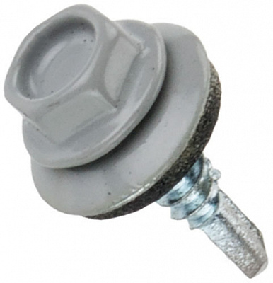 Саморез кровельный по металлу 4,8x19 мм вес серебро RAL 9006 RAL 9006M Expert Fix