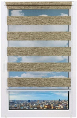 Ролета день-ночь Delfa Натур 68x160 см латте 