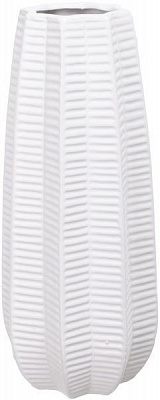 Ваза керамічна Carambola біла 15х15х35,5 см