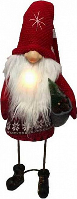 Декорация новогодняя Jiamei Group гномик с led на пружине светодиодная (LED) 106 см 
