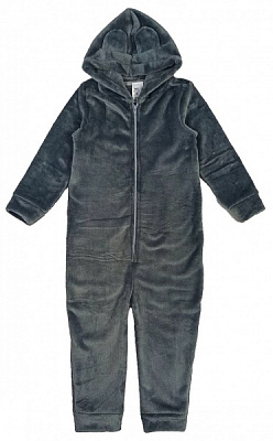 Кігурумі-піжама унісекс Маленькие люди (вельсофт) р.128–134 сірий