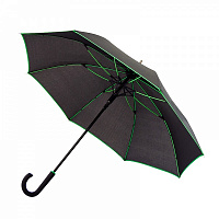 Зонт-трость Bergamo Line 7130009 черно-зеленый 