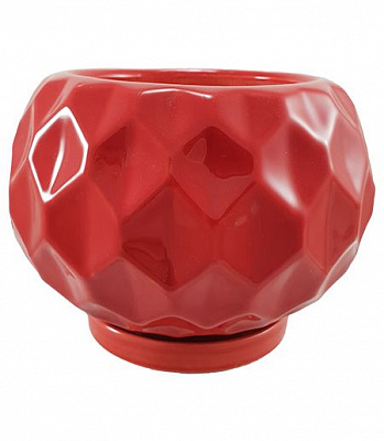 Горшок керамический Резон Калачик круглый 1,4 л красный (Р281чер) 