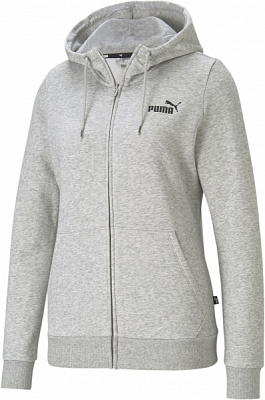 Джемпер Puma ESS SMALL LOGO FULL-ZIP HOODIE FL LIGHT 58681104 р.S сірий
