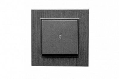 Механізм вимикача прохідний одноклавішний Makel Karea без підсвітки димчастий 57050005