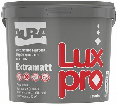 Фарба інтер'єрна акрилатна Aura® Luxpro Extramatt глибокий мат білий 4,75л 6,65кг