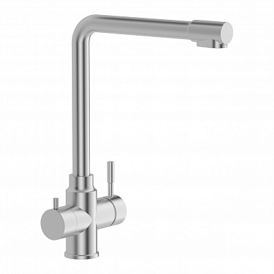 Смеситель для кухни Imprese ARGO-S f03409016JS, с подключением для питьевой воды, сталь
