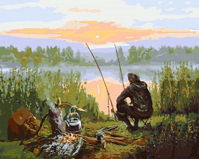 Картина по номерам Отдых у реки Идейка 