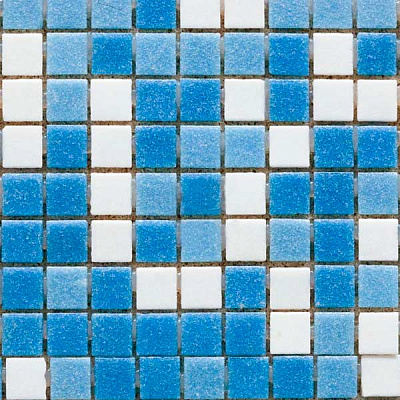 Мозаїка Guangzhou rose скляна мікс 327х327 мм світло-блакитна