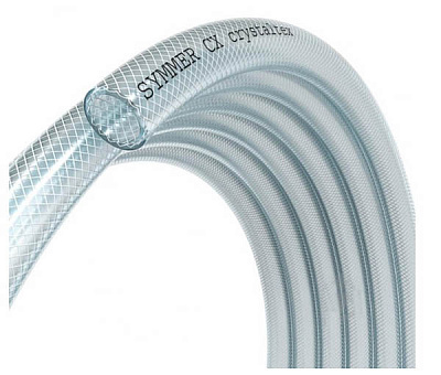 Трубка ПВХ SYMMER CX CrystalTex d10x2,5 мм армированная полиамидной нитью