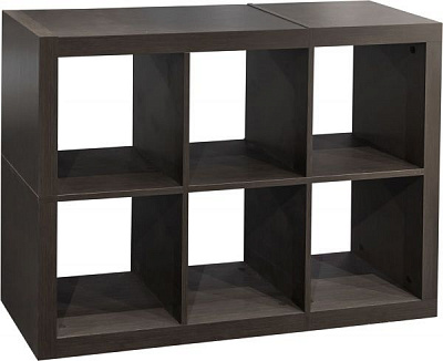 Полка для книг Inteo Кубус МИКС 2х3 (3D HDF) 1146x792x290 мм венге 