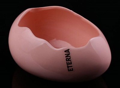 Кашпо керамічне Яйце 1712-7 15х10,5х7 см помаранчеве Eterna