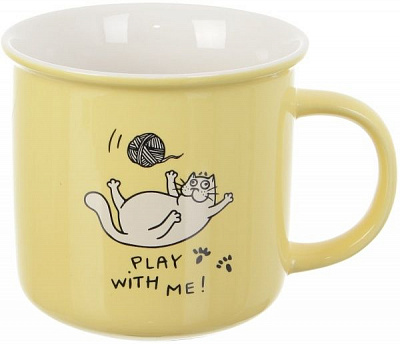 Чашка Funny Cat Yellow 350 мл Fiora