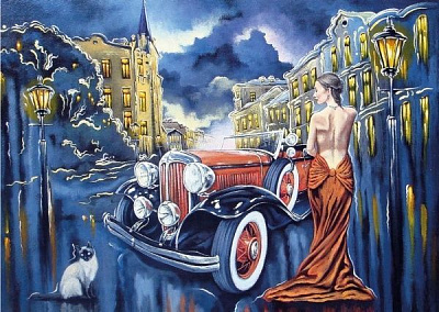 Картина Девушка в красном 59,4x42 см Posterclub 