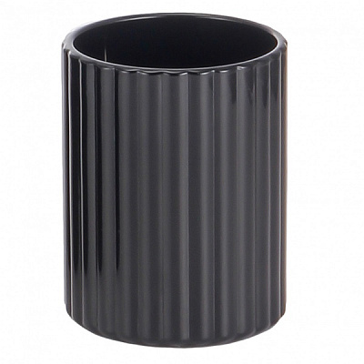 Стакан для зубних щіток Axentia Токіо чорний скло 320 мл 133909