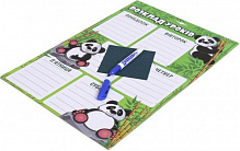 Дошка для нотаток Panda Розклад уроків А3 
