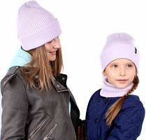 Шапка для дівчаток Mari-Knit 0874 р.56-60 бузковий 