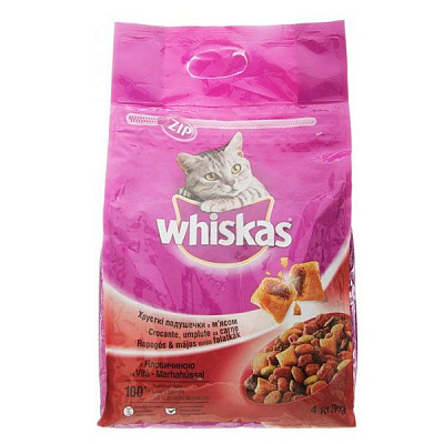 Корм Whiskas з яловичиною 4 кг
