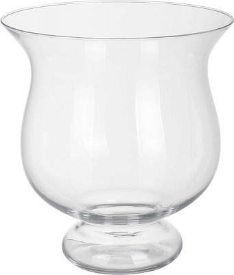 Ваза стеклянная Тюльпан прозрачная 24х27 см
