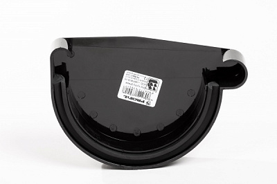 Заглушка желоба правая PROFiL 130 мм черный 