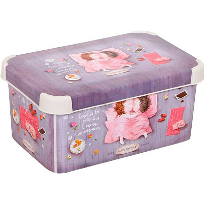 Контейнер пластиковий Curver Love story Gapchinska S фіолетовий 140x200x300 мм
