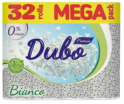 Туалетная бумага Диво Premio Bianco трехслойная 32 шт.