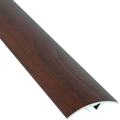 Порожек алюминиевый декорированный Braz Line скрытый крепеж 40x900 мм орех бурбон