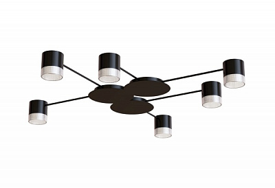 Люстра потолочная Hopfen STARK CL-6/3-CRISTAL 6xGX53 BK 6xGX53 черный 
