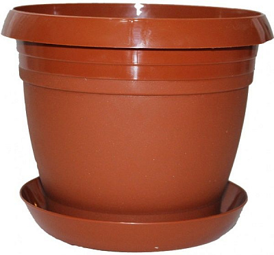 Горщик Оранжерея для квітів «Перлина» круглий 3,5л коричневий