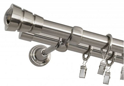 Карниз Bojanek FEDORA подвійний укомплектований d19 мм 240 см нержавіюча сталь