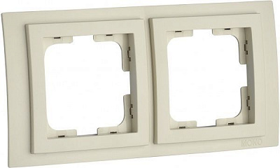 Рамка двомісна Mono Larissa універсальна крем 103-171700-161