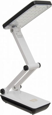 Настільна лампа офісна Divya LED акумуляторна 2 Вт чорно-білий RE1019-1