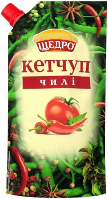 Кетчуп ТМ ЩЕДРО Чили д/п 250 г