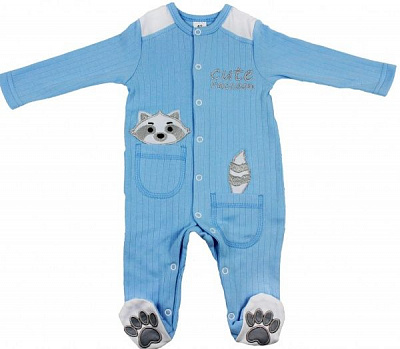 Комбинезон детский Danaya с вышивкой р.62 голубой ЗО20-75 