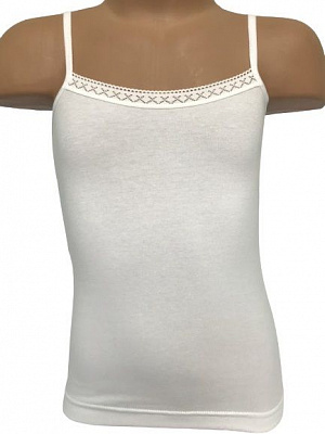 Майка для девочек Bibo р.128 белый 33152 