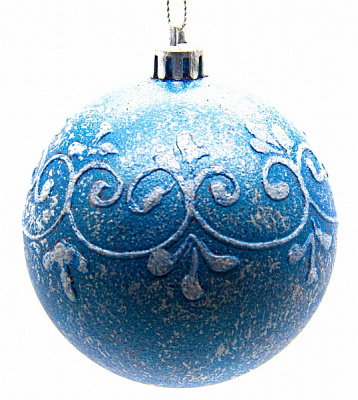 Куля Орнамент d60 60 мм блакитний/білий 2799