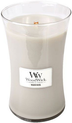 Свеча ароматическая Woodwick Large Warm wool 609 г 