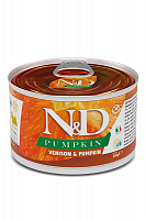 Корм вологий Farmina N&D Grain Free VENISON & PUMPKIN MINI з олениною та гарбузом 140 г