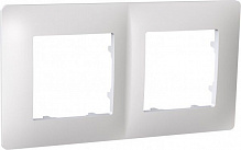 Рамка двухместная Plank Electrotechnic Classic универсальная белый PLK1020031
