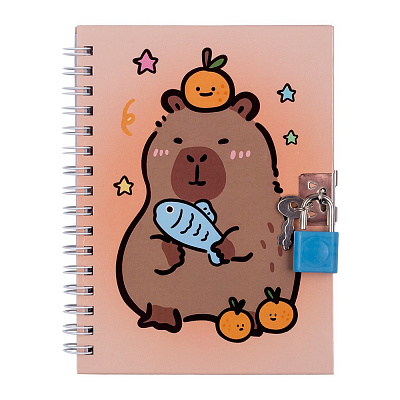 Блокнот детский на замочке Forme Capybara 110х150 мм 48 лист. KIDS Line