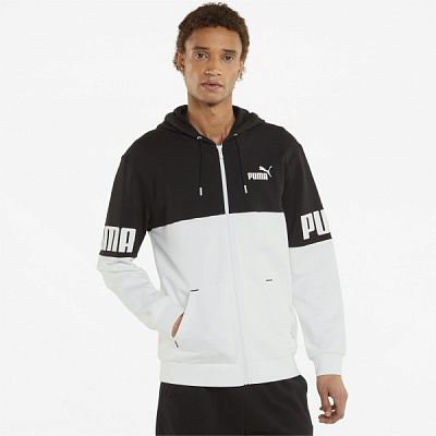 Джемпер Puma POWER Full-Zip Hoodie 84739001 р. XL черный