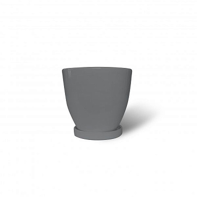 Горшок керамический Резон Конус 1,3л серый 