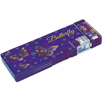 Пенал школьный с точилкой Butterfly CF85961 Cool For School фиолетовый